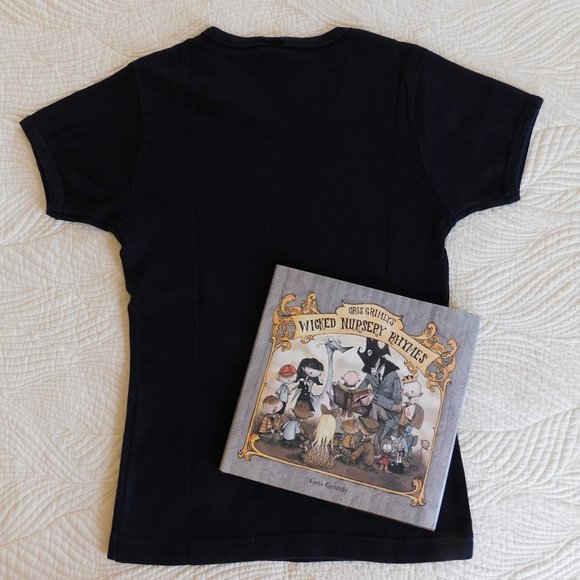 Rare Gris Grimly Wicked Nursery Rhyme Mistress Mary Hot Topic style goth T shirt - Picture 9 of 15